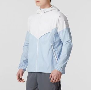 <span class=keywords><strong>Veste</strong></span> coupe-vent d'été pour <span class=keywords><strong>homme</strong></span> et femme, fine, décontractée, avec fermeture éclair, logo réfléchissant, capuche, protection anti-ultraviolet, protection solaire - Product Image 2