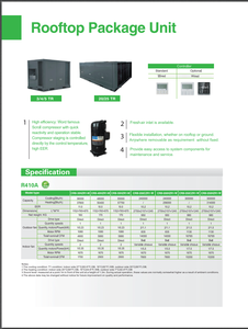 Sistema de Aire Acondicionado Comercial Montado en Techo, Precio de Unidad de Aire Acondicionado de Techo de 3, 5, 10, 15, 30 Toneladas, Unidad de Aire Acondicionado Central con Calefacción - Product Image 6