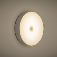 Lumière de sécurité intelligente à détecteur de mouvement intérieur, rechargeable, longue autonomie 50000 heures, LED murale 6000K lumière du jour, ABS tactile