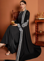 Robe musulmane grande taille brodée appliques strass Abaya vêtements du Moyen-Orient pour femmes