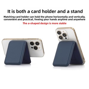 Supporto Magnetico per Telefono per <span class=keywords><strong>iPhone</strong></span> 17 <span class=keywords><strong>Pro</strong></span> <span class=keywords><strong>Max</strong></span> 16 15 14 13 12 <span class=keywords><strong>11</strong></span>, Porta Carte a Portafoglio, Clip Posteriore Sottile Pieghevole Invisibile - Product Image 5