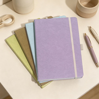 Carnet A5 en cuir PU avec élastique, motif macaron pastel, personnalisable avec logo, pour l'écriture quotidienne des adolescentes à l'école, vente en gros