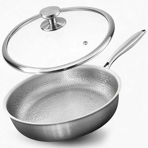 Sartenes Antiadherentes de 26/28/30 cm, Grado Alimenticio, para <span class=keywords><strong>Cocina</strong></span>, Gruesas, Sin Recubrimiento, para Saltear y Freír - Product Image 5