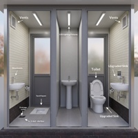 Toilettes mobiles haut de gamme, salles de douche intelligentes, toilettes publiques écologiques pour zones touristiques, fabriquées en Chine