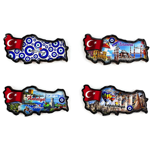 Imán de Nevera Turco con Logotipo Personalizado de Fábrica, Imán de Recuerdo de Madera Epoxi de <span class=keywords><strong>Estambul</strong></span> y Antalya - Product Image 1