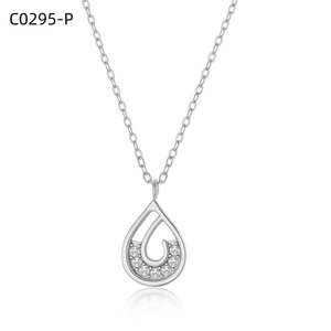 สร้อยคอแฟชั่นประดับเซอร์โคเนีย C0295 สำหรับผู้หญิง เครื่องประดับคุณภาพสูง - Product Image 1