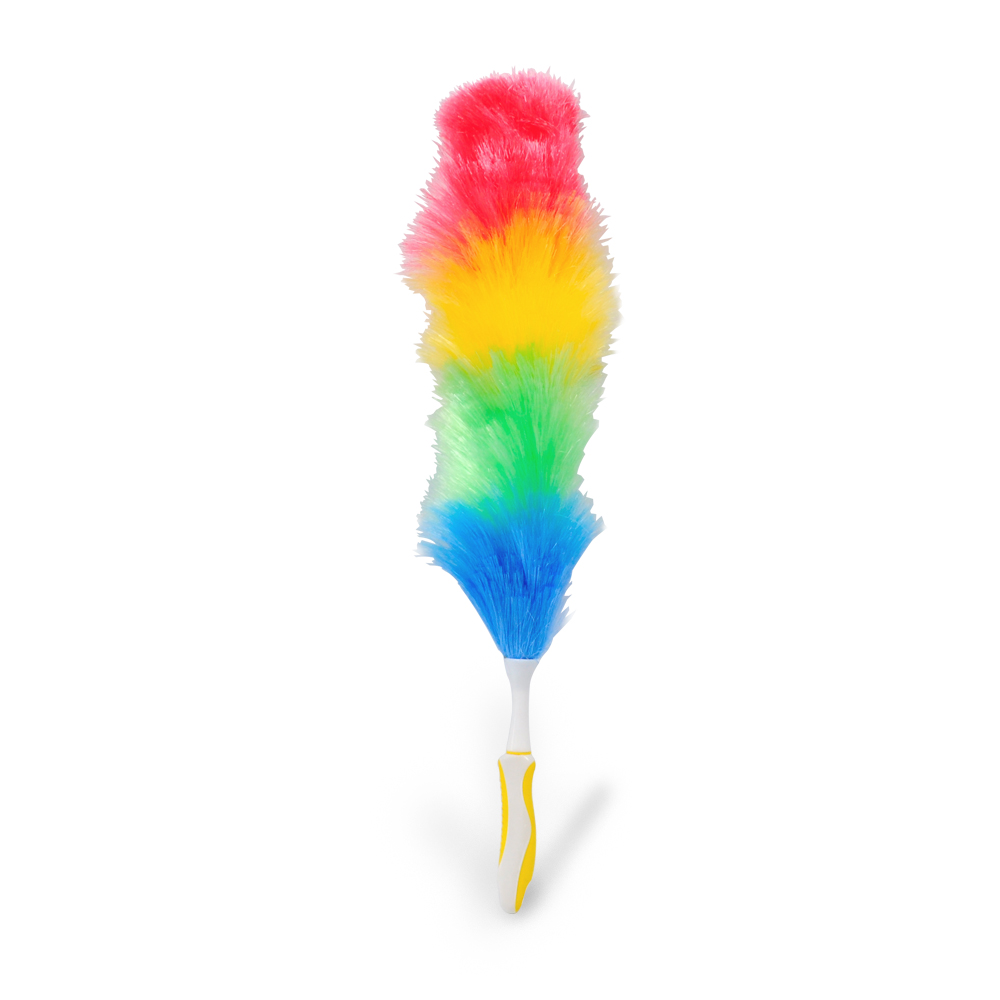 Colorful PP Static Feather Duster With Plastic Handle For Cleaning