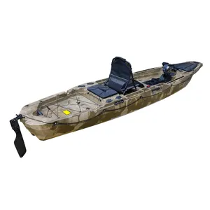 LSF 2023 New Fishing Kayak 3.7m Rotomolding Pedal Drive HDPE Plastic Fish With Kick Up And Propeller Foot Pedal Motor Kayak