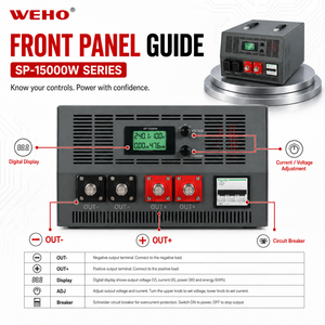 Alimentation CC programmable série SP 15000W 64V 187,5A pour équipement <span class=keywords><strong>de</strong></span> test d'usure et <span class=keywords><strong>de</strong></span> cyclage des cellules <span class=keywords><strong>de</strong></span> batterie LiFePO4, qualité industrielle - Product Image 4