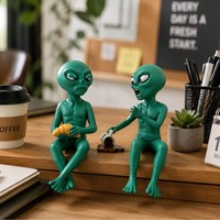 Décorations amusantes d'extraterrestres SWAITE pour la table du salon, statues originales, sculptures de fenêtre pour salle d'arcade, cadeaux pour amis