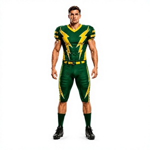 Fabrication d'uniformes de football américain respirants à manches courtes, design libre et personnalisation du nom et du numéro de l'équipe. - Product Image 1