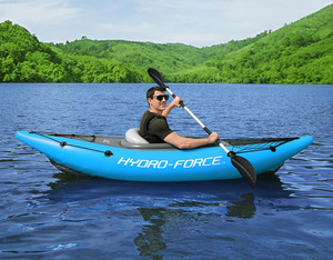 Raft gonflable en PVC Bestway, kayak en caoutchouc, canoë monoplace avec pagaie et pompe à air, capacité 100L, modèle 65115 - Product Image 3