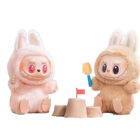 Boneka Vinyl Plush PoopMart LABUBU Duduk Pesta Macaron Generasi ke-2 Asli Lucu Blind Box