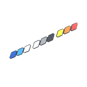 Emblème de calandre avant tricolore style course, autocollant ABS réutilisable universel compatible pour décoration extérieure - Product Image 2