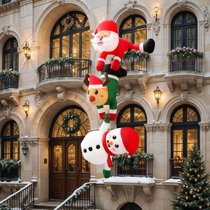 Inflables Navideños Metálicos Ecológicos: Santa Claus, Reno, Muñeco <span class=keywords><strong>de</strong></span> Nieve, Adornos Colgantes para Árboles, Decoración Festiva para el Hogar y <span class=keywords><strong>Tiendas</strong></span> - Product Image 1