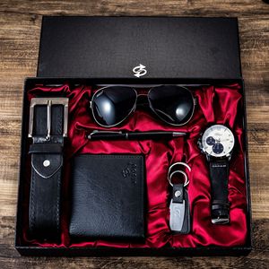 Commercio all'ingrosso di moda regalo di lusso Business Box cintura portafoglio 5 pezzi Set di orologi da <span class=keywords><strong>uomo</strong></span> in pelle al quarzo orologi da <span class=keywords><strong>uomo</strong></span> Set per gli uomini - Product Image 6