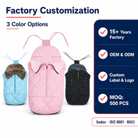 Gigoteuse imperméable pour bébé, 2,5 tog, rose, pour l'hiver, avec fermeture éclair, pour bébé de 6 mois
