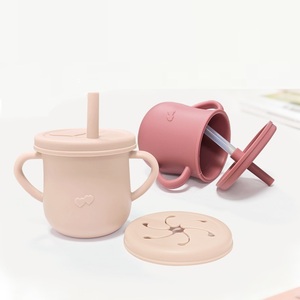 Juego de 7 Piezas de Platos, Tazón, Vaso, Babero, Cuchara y Tenedor de Silicona para Bebé con Diseño de Ardilla, Libres de BPA, Ecológicos, Antideslizantes - Product Image 6