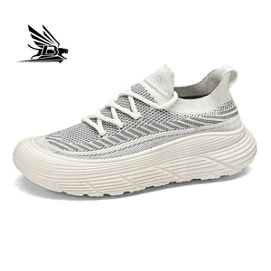 Chaussures de marche décontractées d'été respirantes pour hommes, baskets en maille, semelle souple, chaussures plates noires pour les loisirs et le sport - Product Image 1