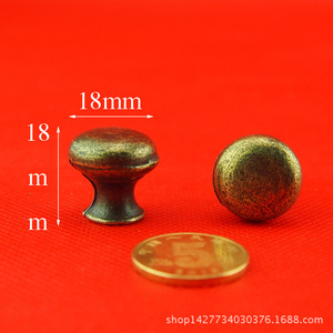 Tirador de cajón rústico de aleación de zinc, pomo redondo de 27 mm para muebles de gabinete - Product Image 4