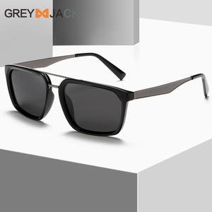 Lunettes de soleil unisexes Greyjack, monture TR90, verres TAC, protection UV400, design carré, couleur noire K018 - Product Image 4
