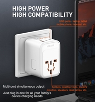 Adaptateur de voyage LDNIO Z6 USB 65W PD Adaptateur mural de voyage Adaptateur multi-prises Adaptateur de voyage universel