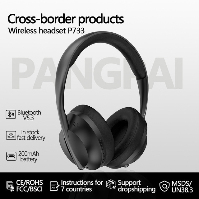 Daily Use High Version Bluetooth 5.3 Over Ear Headphones TF Card Play Hands Free Call English Voice Broadcast For