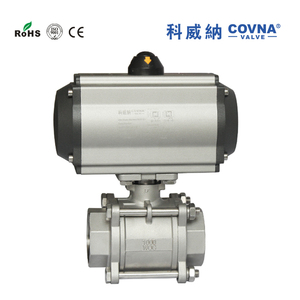 วาล์วบอลนิวเมติก COVNA DN25 ขนาด 1 นิ้ว แบบ 2 ทาง 3 ชิ้น พร้อมตัวกระตุ้นลม สำหรับไอน้ำ ทำจากสแตนเลส 316 รองรับแรงดัน 1000 WOG - Product Image 6