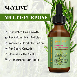 Huile Essentielle Populaire Miele Organics Romarin Menthe pour le Cuir Chevelu, Huile Fortifiante et Nourrissante pour Cheveux et Barbe, Sérum de Soin pour la Croissance Capillaire - Product Image 4