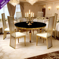 Chaise de salle à manger rectangulaire en métal moderne, pieds en argent, en acier inoxydable, pour mariage, Banquet