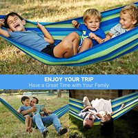 Hamac pliable à séchage rapide de 11 pieds avec barre de support incurvée en bambou, hamac portable pour le camping, la terrasse, la cour, la plage