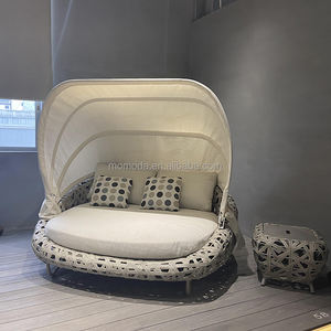 Lit de repos de luxe en aluminium avec auvent, mobilier d'extérieur pour hôtels, plages et piscines - Product Image 6