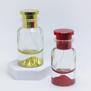 Hot Sale 30ml 50ml 100ml Red Color <b>Glass</b> Perfume <b>Bottle</b> Ready Stock Luxury Thick Bottom <b>Empty</b> <b>Glass</b> Perfume <b>Bottle</b> with Lids - Product Image 5