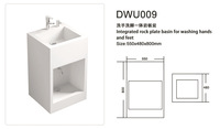 Nouveau design moderne, lavabo Wudu sur piétement en pierre frittée, pour mosquée, lavage des pieds irrégulier, facile à nettoyer, résistant à l'eau