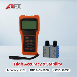 Débitmètre ultrasonique portable numérique à <span class=keywords><strong>pince</strong></span> OEM intelligent avec <span class=keywords><strong>batterie</strong></span> 3,6 V, étanche IP67 et écran LCD - Product Image 1