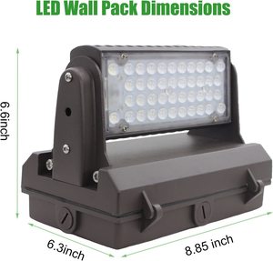 Lámpara de Pared LED de Alta Calidad, Impermeable IP65, Giratoria, Ángulo de Haz de 60 Grados, para Exteriores, 60w - Product Image 3