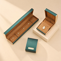 Boîte à bijoux en plastique de luxe Zebopak avec doublure en daim pour bague, collier, boucles d'oreilles, bracelet, emballage cadeau