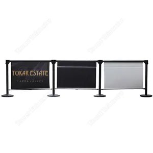 Traust museum station theater custom line q manager crowd control queue stand barrier stanchion advertisement roller banner