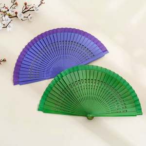 Éventail en bois de style espagnol fait main, classique et élégant pour la décoration intérieure ou comme cadeau d'affaires, design peint DIY pour Halloween - Product Image 4