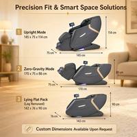 Fauteuil de massage intelligent à gravité zéro avec airbag intégral et lumière ambiante douce pour la relaxation quotidienne à domicile en famille