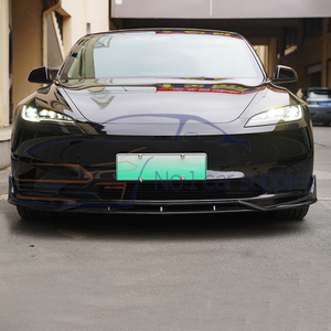 Accesorios para automóviles 2023 + Kit aerodinámico de estilo rápido negro brillante Kit de carrocería difusor de falda lateral de labio delantero para Tesla <span class=keywords><strong>Model</strong></span> <span class=keywords><strong>3</strong></span> - Product Image 3