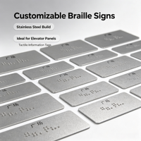 Étiquettes adhésives flexibles givrées en relief Braille Xiao Yao 005 - Taille personnalisée pour boutons d'ascenseur et rampes d'escalier (usage commercial)