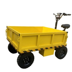 헤비 듀티 운송 전동 카트 4 륜 배터리 구동 전기 플랫 다기능 카트 - Product Image 4