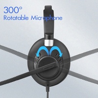 Lantronlife LL-X6 Harga Pabrik Langsung Murah Headset Peredam Kebisingan Over Ear dengan Berbagai Konektor Rj9 USB Type-C