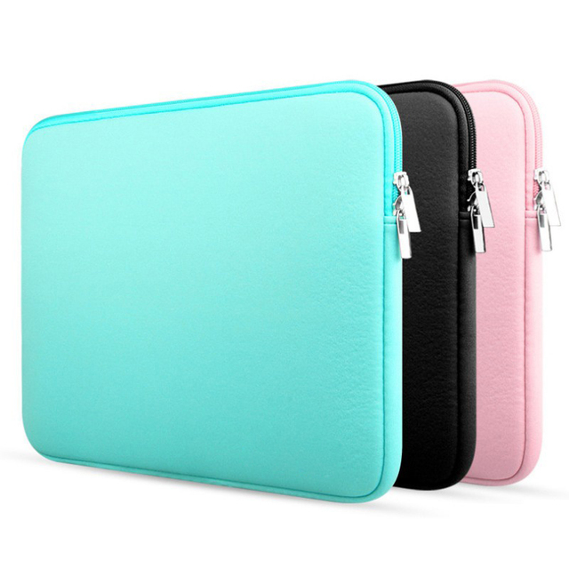 Waterproof 13 14 15.6 Inch Custom Logo Size Printed Zipper Soft Neoprene Laptop Computer Cover Sleeve Case Bag for Macbook