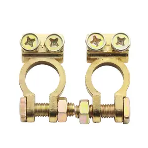 Screw connection positive and negative brass connector battery terminal