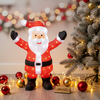Lumière de Noël LED 3D en acrylique à commande manuelle IP44, blanc chaud, Père Noël, étanche, prise murale, décoration de jardin, patio extérieur
