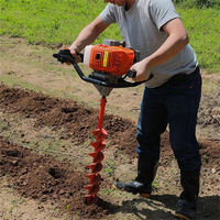 Tarière rotative portative à essence de qualité industrielle avec acier inoxydable et couple de 48,97 lb-pi pour l'agriculture CE