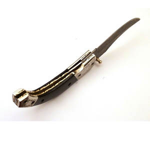 Gran oferta, cuchillo de bolsillo Damasco plegable de acero de hecho a mano personalizado con Funda de cuero, hermoso cuchillo de Camping OEM - Product Image 5