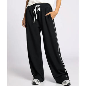 <span class=keywords><strong>Pantalones</strong></span> de Trabajo de Oficina para Verano, <span class=keywords><strong>Pantalones</strong></span> de Negocios de Cintura Alta y Pierna Ancha para Mujer - Product Image 3